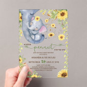 Invitations En Acrylique Baby shower de tournesol de cacahuètes (In situ (ordinateur de poche))