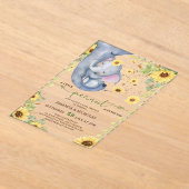 Invitations En Acrylique Baby shower de tournesol de cacahuètes (Poser)