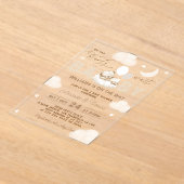 Invitations En Acrylique Baby shower des ballons neutres de l'ours (Poser)