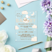 Invitations En Acrylique Baby shower des ballons neutres de l'ours (Insitu (Mariage))