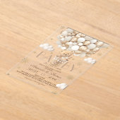 Invitations En Acrylique Baby shower d'hiver de l'ours (Poser)