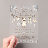 Invitations En Acrylique Baby shower d'hiver très amusant (In situ (ordinateur de poche))