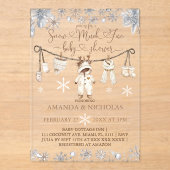 Invitations En Acrylique Baby shower d'hiver très amusant (Recto)