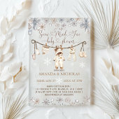 Invitations En Acrylique Baby shower d'hiver très amusant