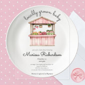 Invitations En Acrylique Baby shower du marché agricole
