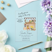 Invitations En Acrylique Baby shower du marché du panier à fleurs de l'agri (Insitu (Mariage))