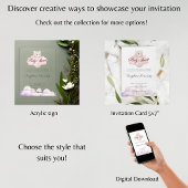 Invitations En Acrylique Baby shower espagnol Bear Thème Cloud Registre Cad