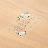 Invitations En Acrylique Baby shower espagnol Magnolia Gold (Poser)