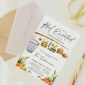 Invitations En Acrylique Baby shower Excité Reel Moderne