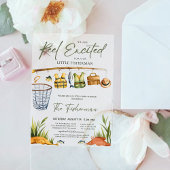 Invitations En Acrylique Baby shower Excité Reel Moderne