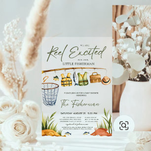 Invitations En Acrylique Baby shower Excité Reel Moderne