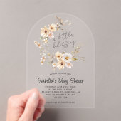 Invitations En Acrylique Baby shower fleur sauvage Little Blessing (In situ (ordinateur de poche))