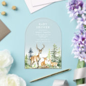 Invitations En Acrylique Baby shower forestier (Insitu (Mariage))