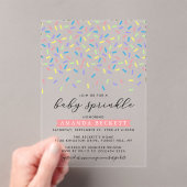Invitations En Acrylique Baby shower Moder Sprinkl (In situ (ordinateur de poche))