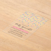 Invitations En Acrylique Baby shower Moder Sprinkl (Poser)
