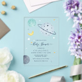Invitations En Acrylique Baby Shower Moderne dans l'Espace (Insitu (Mariage))