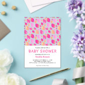 Invitations En Acrylique Baby shower Motif de bimbo rose Balloon (Insitu (Mariage))