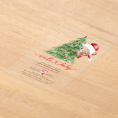 Invitations En Acrylique Baby shower père Noël (Poser)