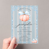 Invitations En Acrylique Baby shower petit garçon Citrouille (In situ (ordinateur de poche))