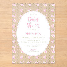 Baby Shower Rose Pâle Romantique
