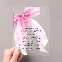 Baby Shower Ruban Arc-en-ciel Rose