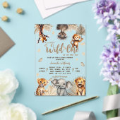 Invitations En Acrylique Baby shower Safari Animaux (Insitu (Mariage))