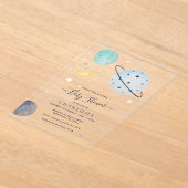 Invitations En Acrylique Baby shower spatial moderne (Poser)