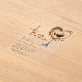 Invitations En Acrylique Baby shower Tini One Espresso Martini (Poser)