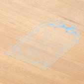 Invitations En Acrylique Baby shower Toile De Jouy avec Bow Boy AInvitation (Poser)