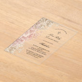Invitations En Acrylique Baby's Breath flowers First Communion (Poser)
