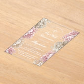 Invitations En Acrylique Baby's Breath flowers |First Communion (Poser)