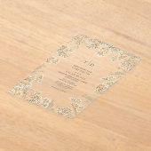 Invitations En Acrylique Baby's Breath Monogram Botanical Wedding (Poser)