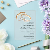 Invitations En Acrylique Bague en or en acrylique Mariage Espagnol (Insitu (Mariage))