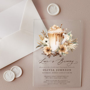 Invitations En Acrylique Baigne dans l'Amour Bohème Enterrement de Vie de J