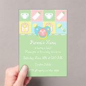 Invitations En Acrylique Baignée de Courtepoint de Bébé (In situ (ordinateur de poche))
