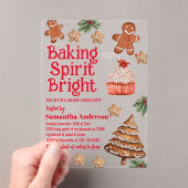 Invitations En Acrylique Baking Spirit | Échange de cookies de Noël (In situ (ordinateur de poche))