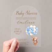 Invitations En Acrylique Ballons de Baby shower espagnol Teddy Bear (In situ (ordinateur de poche))