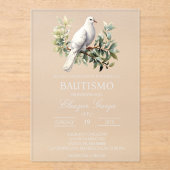 Invitations En Acrylique Baptême acrylique (Recto)