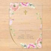 Invitations En Acrylique Baptême acrylique (Recto)