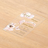 Invitations En Acrylique Baptême acrylique et espagnol de première année (Poser)