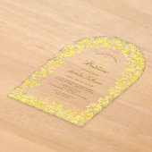 Invitations En Acrylique Baptême Arche Mimosa (Poser)