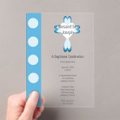 Invitations En Acrylique Baptême béni (In situ (ordinateur de poche))