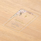 Invitations En Acrylique baptême boho (Poser)