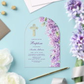 Invitations En Acrylique Baptême d'arche de lilas (Insitu (Mariage))
