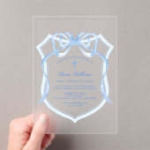 Invitations En Acrylique Baptême de crête de mât bleu clair (In situ (ordinateur de poche))