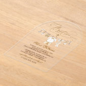 Invitations En Acrylique Baptême de garçon (Poser)