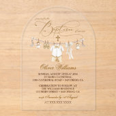 Invitations En Acrylique Baptême de garçon (Recto)