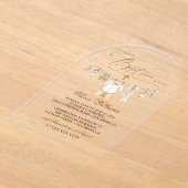 Invitations En Acrylique Baptême de garçon Christening (Poser)