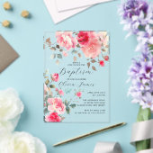 Invitations En Acrylique Baptême des fleurs blanches (Insitu (Mariage))