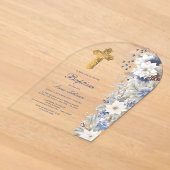 Invitations En Acrylique Baptême d'hiver Clair (Poser)